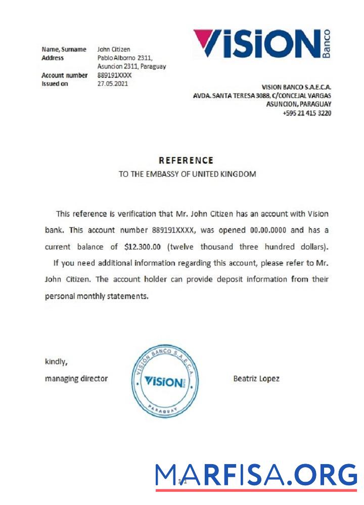 Realistic Paraguay Vision reference download for verification